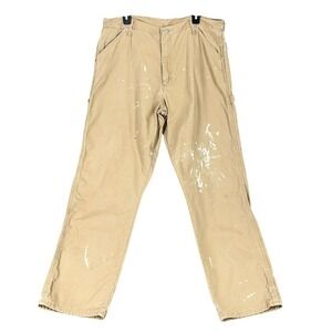Wrangler Carpenter Pants Men 38x32 Workwear‎ Utility Paint Splatter Distressed